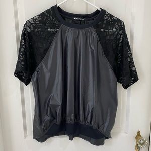 Koral black short sleeve top